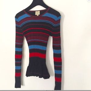 Torn by Ronny Kobo Peplum Knit Top